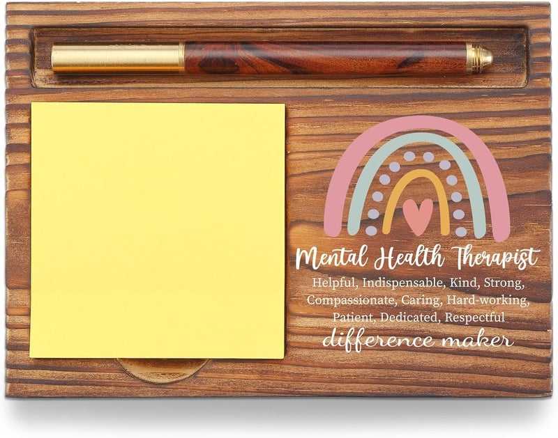 YODOCAMP Mental Health Therapist Gifts Sticky Note Holder, Thank You Gift School Counselor, Mental Health Therapist Appreciation Gift, Therapist Graduation Gift Self-Stick Note Pad Holders TZP48 - Image 1